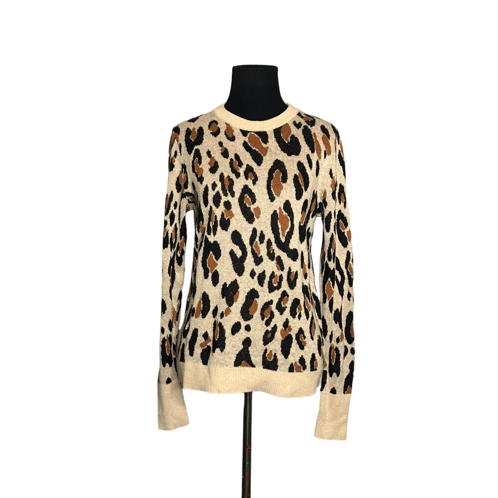 A New Day animal print long sleeves sweater size Small